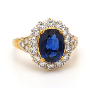 SOLD - 2.35ct Oval Cut Sapphire Ring - GIA Certified