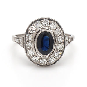 1.00ct Oval Cut Sapphire Ring