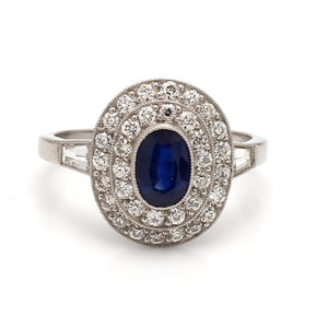 0.86ct Oval Cut Sapphire Ring