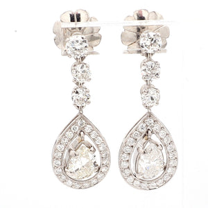 SOLD - 1.03ctw Pear Shaped Diamond Earrings