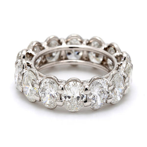 SOLD - 9.95ctw D-F  SI2, Oval Cut Diamond Eternity Band - GIA Certified