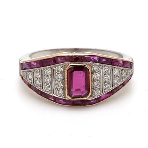 SOLD - 0.54ct Emerald Cut Ruby Ring