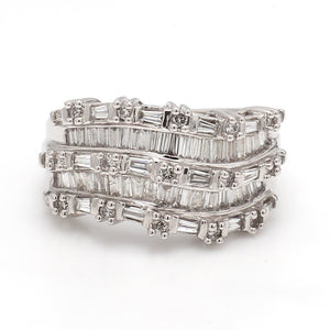 SOLD - 2.50ctw Baguette and Round Brilliant Cut Diamond Band