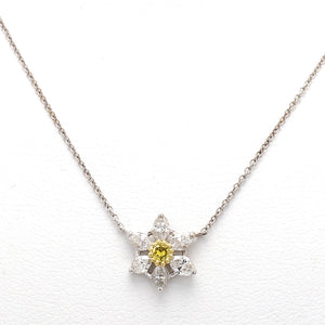 0.55ctw Marquise and Fancy Yellow Diamond Pendant