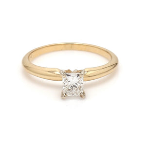 SOLD - 0.45ct Princess Cut Diamond Solitaire Ring