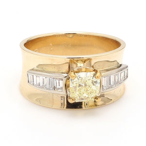 SOLD - 0.99ct Fancy Yellow, Radiant Cut Diamond Ring - GIA Certified