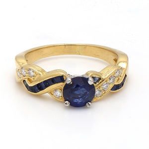 SOLD - 1.28ct Round Brilliant Cut, Sapphire Ring