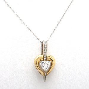 SOLD - 0.75ct H VS2 Heart Shaped Diamond Pendant - GIA Certified