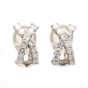 SOLD - 1.10ctw Round Brilliant Cut Diamond Earrings
