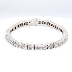 SOLD - 8.00ctw Princess Cut Diamond Bracelet