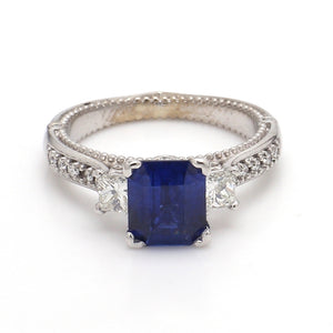 1.51ct Emerald Cut Sapphire Ring