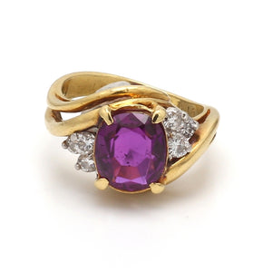 Cartier, 2.30ct Cushion Cut, No Heat, Purple Sapphire Ring - GIA Certified
