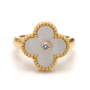 SOLD - Van Cleef & Arpels, Alhambra Mother of Pearl Ring