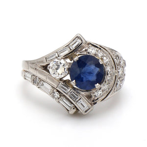 SOLD - 1.20ct Round Brilliant Cut Sapphire Ring
