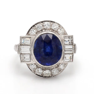 SOLD - 4.47ct Oval Cut, Sapphire Ring