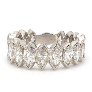 SOLD - 4.50ctw Marquise Cut Diamond Eternity Band