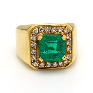 SOLD - 2.71ct Emerald Cut Emerald Ring