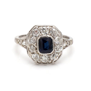 0.70ct Emerald Cut Sapphire Ring