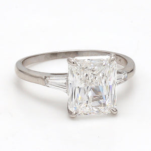 SOLD - 4.05ct E VS2 Radiant Cut Diamond Ring - GIA Certified