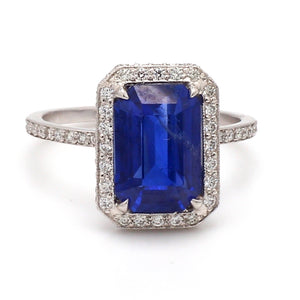 SOLD - 4.37ct Emerald Cut, Sapphire Ring