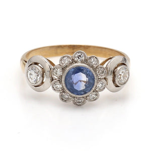 0.80ct Round Brilliant Cut Sapphire Ring