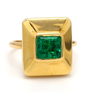 SOLD - 2.00ct Emerald Cut, Colombian Emerald Ring - AGL Certified