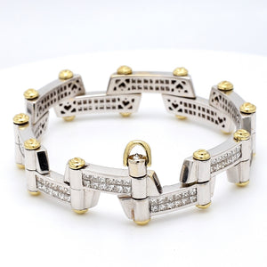 SOLD - 6.00ctw Princess Cut Diamond Bracelet