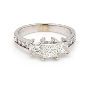 0.87ctw Princess Cut Diamond Ring
