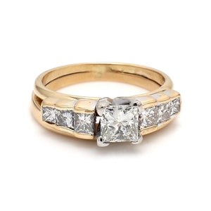 0.81ct I SI1 Princess Cut Diamond Ring - GIA Certified