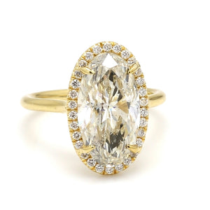 SOLD - 5.10ct Oval Cut Diamond Ring