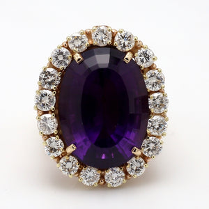 SOLD - 15.00ct Oval Cut Amethyst Ring