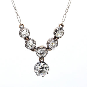 SOLD - 1.13ct I VS1 Old European Cut Diamond Necklace - GIA Certified