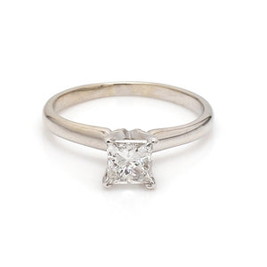 0.71ct G I1 Princess Cut Diamond Solitaire Ring - IGI Certified