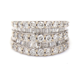 SOLD - 2.25ctw Baguette and Round Brilliant Cut Diamond Band