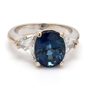 5.34ct Oval Cut, No Heat, Sapphire Ring - GIA Certified