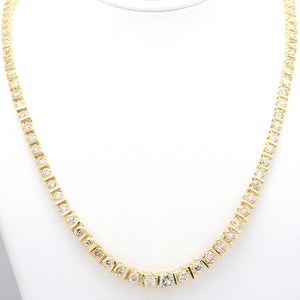 SOLD - 6.50ctw Round Brilliant Cut Diamond Riviera Necklace