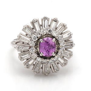 SOLD - 0.84ct Oval Cut Pink Sapphire Ring