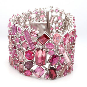 65.00ctw Pink Tourmaline Bracelet