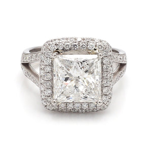 SOLD - 3.58ct Princess Cut Diamond Ring