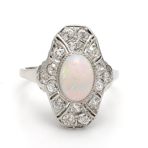 SOLD - 2.00ct Oval Cabochon Cut Opal Ring