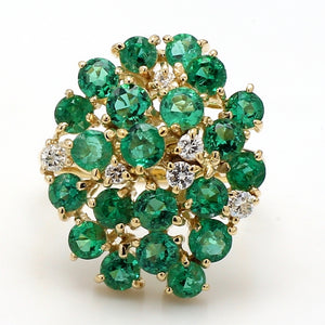 4.75ctw Round Brilliant Cut, Emerald Ring