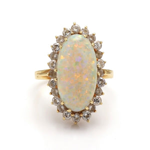 SOLD - 5.80ct Oval Cut Opal Ring