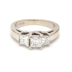 1.00ctw Princess Cut Diamond 3-Stone Ring