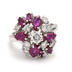 SOLD - 2.50ctw Diamond and Ruby Ring