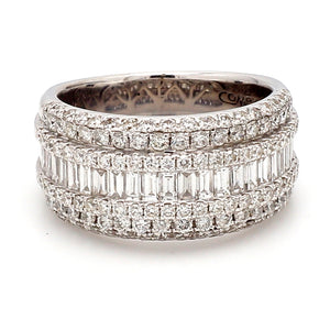 SOLD - 2.00ctw Baguette and Round Brilliant Cut Diamond Band