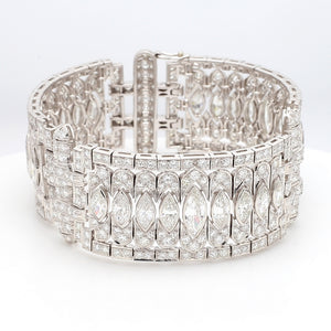 SOLD - 21.00ctw Marquise and Round Brilliant Cut Diamond Bracelet