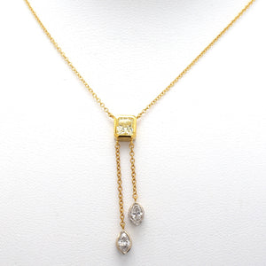 0.54ct Fancy Yellow VVS1 Cushion Cut Diamond Necklace - GIA Certified