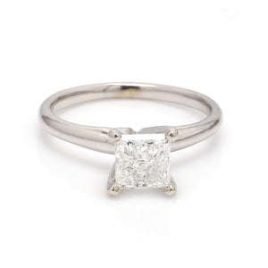 SOLD - 1.52ct F SI2 Princess Cut Diamond Solitaire Ring - GSI Certified