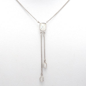 SOLD - 0.56ct Emerald Cut Diamond Necklace