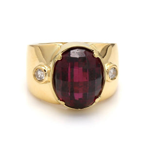 SOLD - 10.54ct Oval Cut, Faceted Tourmaline Ring